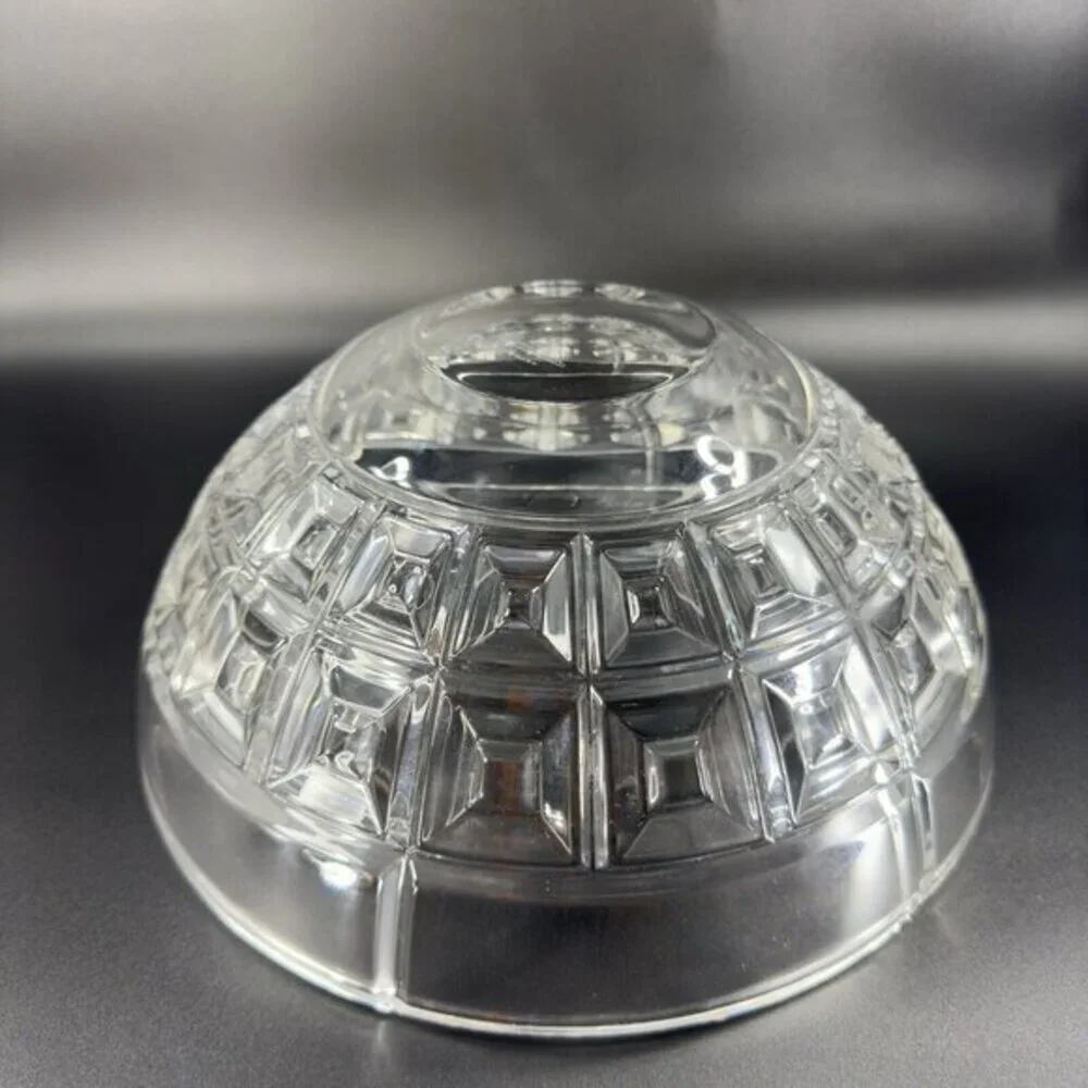 Rosenthal Clear Crystal Glass Domus‎ Pattern Large Round Heavy Made In Germany